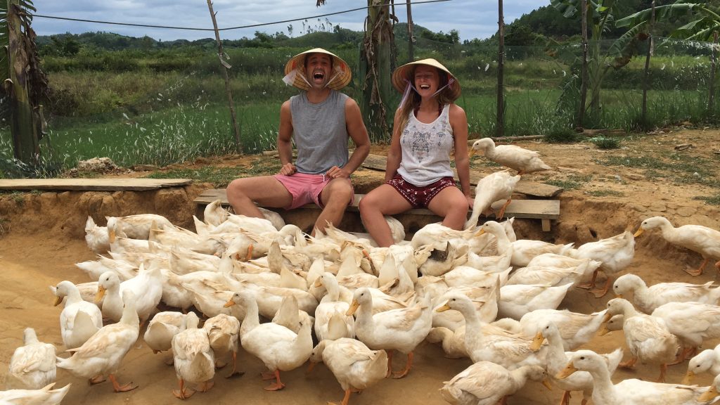 Comfortable clothing for countryside activities in Hoi An