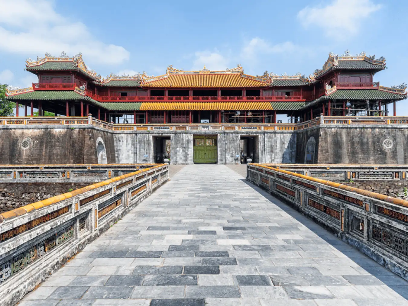 Front view of Ngo Mon Gate, the main entrance to the imperial complex