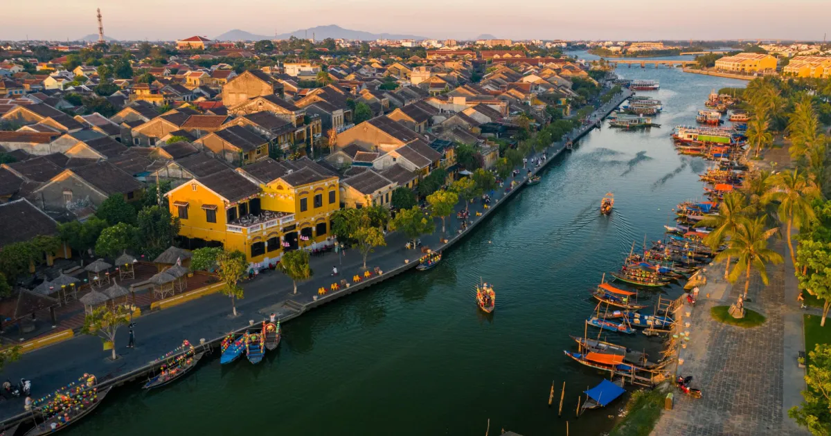 Panoramic view of the picturesque and historic Hoi An Ancient Town