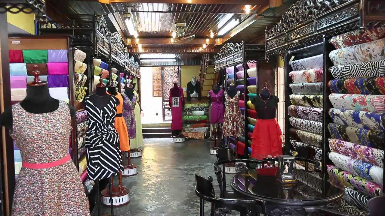 Traditional tailor shops along the lantern streets of Hoi An