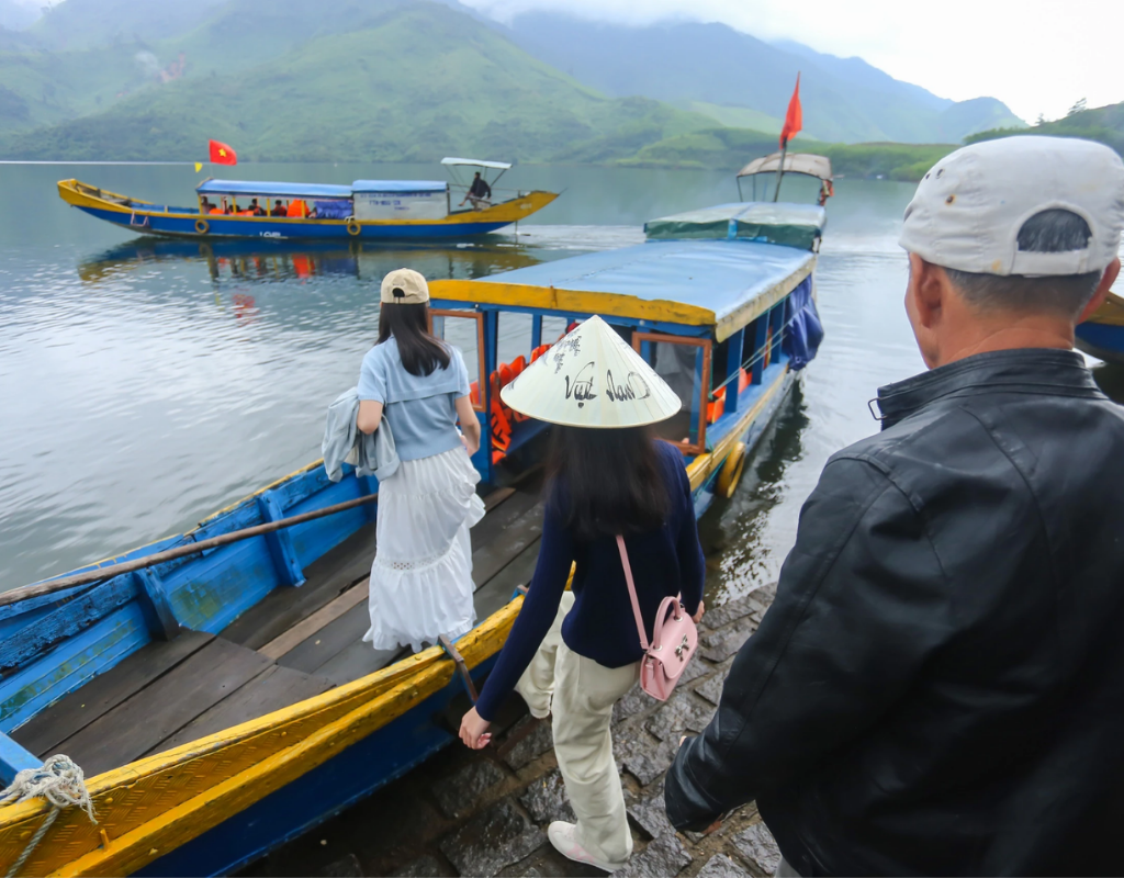 Take a Boat Across Truoi Lake
