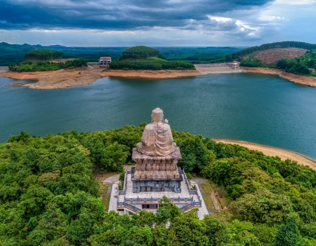 Photograph Truoi Lake and Bach Ma Mountains
