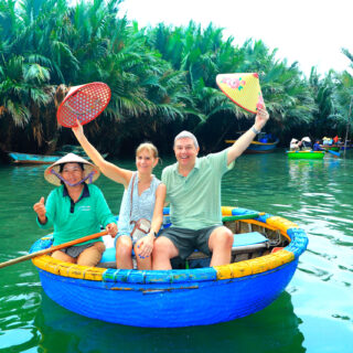 Basket Boat ride in Bay Mau Coconut Village