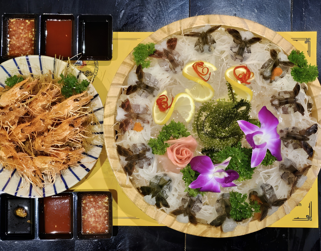 A variety of seafood preparations creates a flexible dining experience.