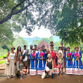 Tourist group at My Son Sanctuary