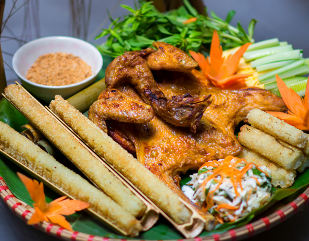 Grilled chicken with sticky rice