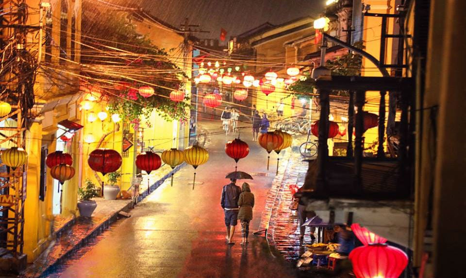 Rainy streets in Hoi An